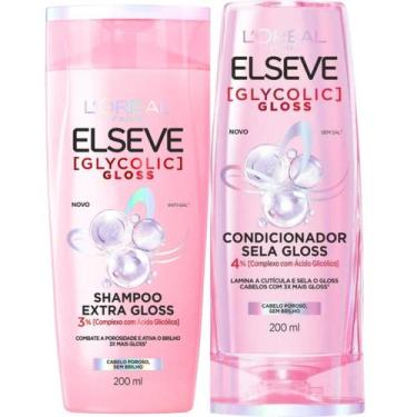 Imagem de Kit Shampoo e Condicionador Elseve Glycolic Gloss 200ml