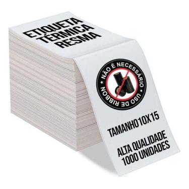 Imagem de 1000 Etiqueta 10x15 Para Impressora Térmica Modelo Resma - Higipack