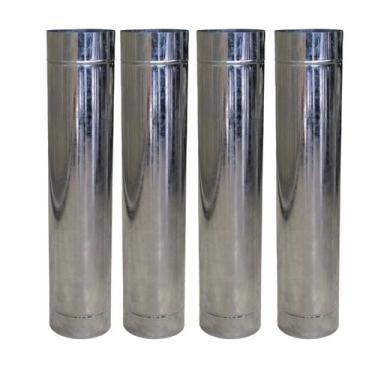 Imagem de Kit 4 Duto 5 Galvanizado 60cm Chaminé Churrasqueira Qualida - INOX LAU