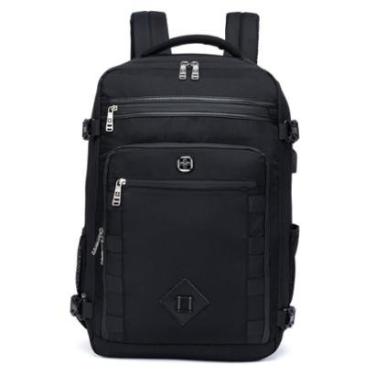 Imagem de Mochila Crosswave Grande Executiva Preta Reforçada Notebook USB Viagem Masculina 30 Litros-Unissex