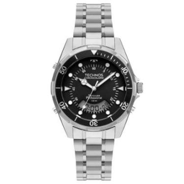 Imagem de Relógio Technos Masculino Skydiver Wt2060ab/1p Preto 40mm Prateado Preto Diver-Masculino