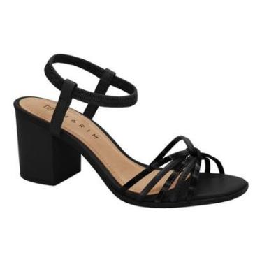 Imagem de Sandalia Feminina Ramarim 2331204 Salto Alto Multicolor Elastico-Feminino