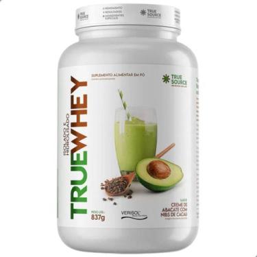 Imagem de True Whey Protein Hidrolisado e Isolado 837g - True Source, Abacate co