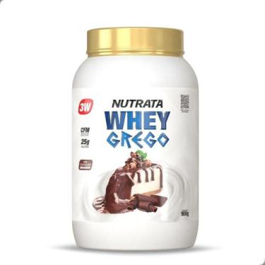 Imagem de Whey Grego Protein 3W 25g Proteina Pote 900g Nutrata, Bolo de Chocolat