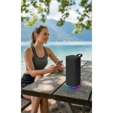 Imagem de Caixa Som Bluetooth Max LED Colorido Portátil USB - Congratulations St