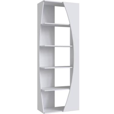 Imagem de Estante Livreiro Multiuso Com 5 prateleiras Branco Prodecor Organizado