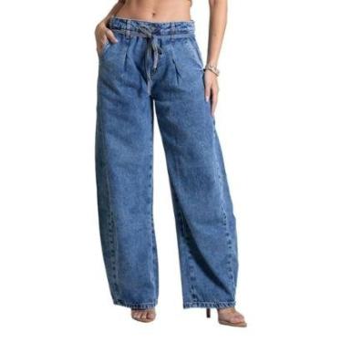 Imagem de Calça Jeans Sawary Barrel - 282492 - Azul 40-Feminino