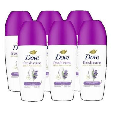 Imagem de kit 6 Antitranspirante Roll-On Lavanda & Baunilha Dove Fresh Care 50ml