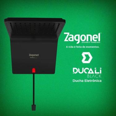 Imagem de Ducha ducali eletronica 127v 5500w black - zagonel