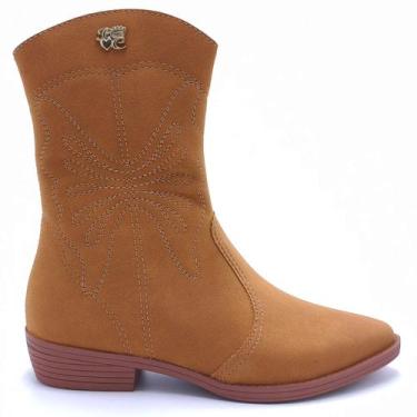 Imagem de Bota Texana Infantil Feminina Pink Cats V6352, Mascavo, 36