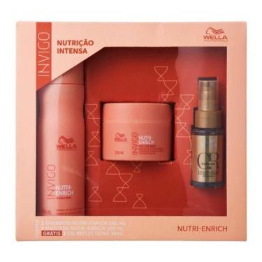 Imagem de Kit Wella Invigo Nutri-enrich Shamp 250ml+más 150ml+óleo30ml