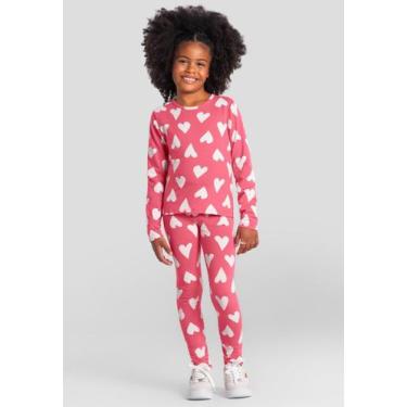 Imagem de Calça legging infantil menina em cotton Brandili, Vermelho, 16