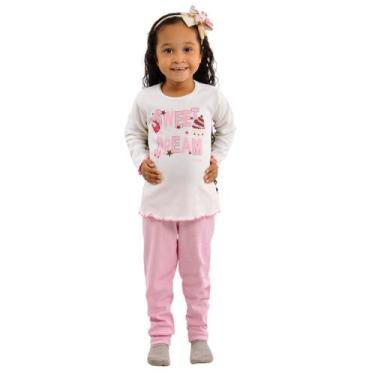 Imagem de Pijama para menina de inverno peluciado baby Victory, 1, Rosa claro