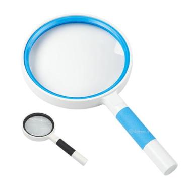 Imagem de Lupa Design Elegante Emborrachada Zoom Até 3x Cor Azul - TH80100AZ - P