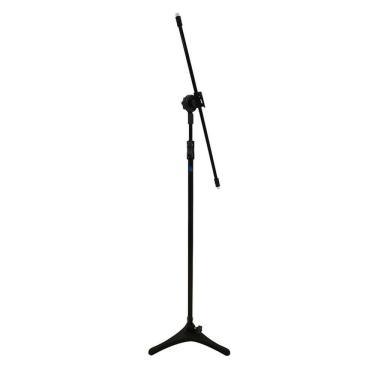 Imagem de Pedestal Telescópico Girafa P/2 Microfones Visão Musical Vpe3ftbk
