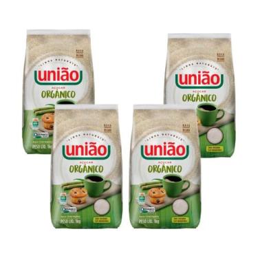 Imagem de Açúcar Cristal Orgânico União Naturais Pacote 1kg - 4 Pacote
