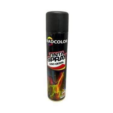 Imagem de Tinta Spray Uso Geral Automotivo Radcolor 400ml Preto Fosco Rc2102 - R