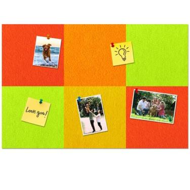 Imagem de Painel de Avisos HULAVO em Feltro e Cortiça 76x51 cm com Alfinetes