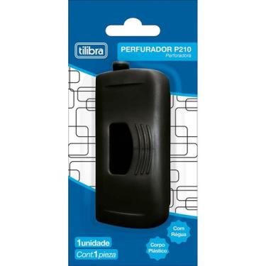 Imagem de Perfurador 2 Furos 10 Folhas P210 Preto - Tilibra