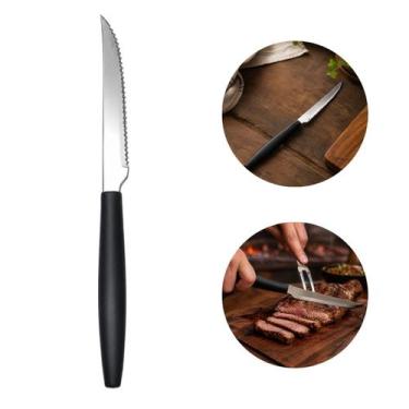 Imagem de Kit 60 Facas Para Churrasco Preta 22,5cm Inox - Fratelli