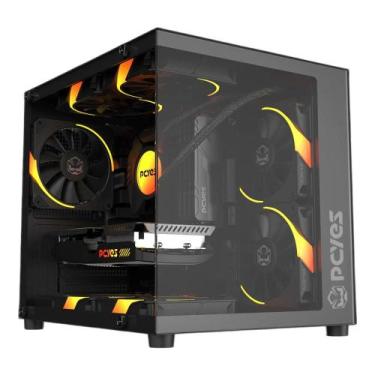 Imagem de Gabinete Gamer PCYES Forcefield Mini BLACK Vulcan - GFFMNBV