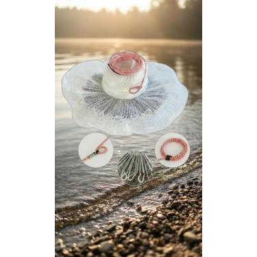 Imagem de Tarrafa De Pesca Malha 12mm 1,30m Roda 8m Profissional - Congratulatio