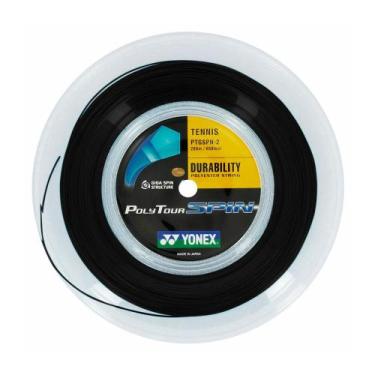 Imagem de Corda Yonex Poly Tour Spin 16L 1.25mm Copolímero Preto - Rolo C/ 200m
