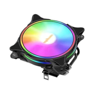 Imagem de Cooler De Ar Para CPU Intel AMD 3Pin/4Pin ARGB Com 4 Tubos De Calor Pa