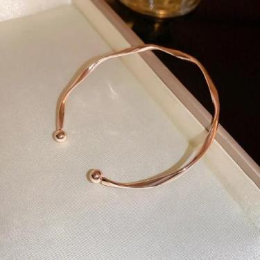 Imagem de Pulseira Retro Feminina Com Design Torcido, Joias Minimalistas, Presen