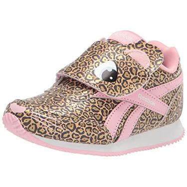 Imagem de Reebok Tênis infantil unissex Classic Jogger 2.0, Ouro metálico/cobre rico/brilho rosa, 18