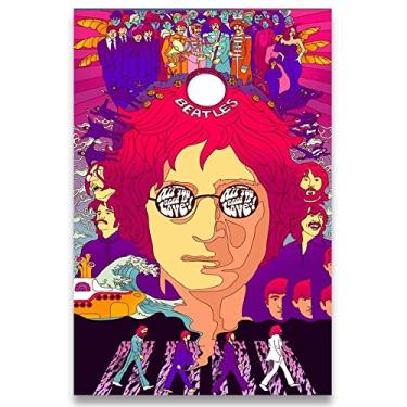 Imagem de Poster Decorativo 42cm x 30cm A3 Brilhante Beatles John Lennon