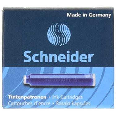 Imagem de Cartucho de tinta para caneta-tinteiro Schneider, 3 caixas de 6 (18 cartuchos no total), azul (36603)