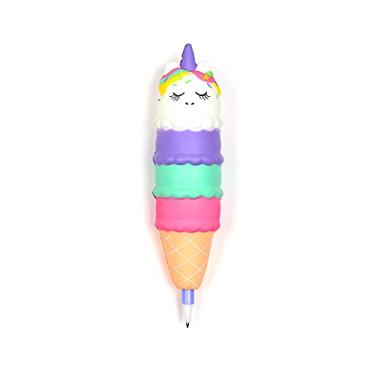Imagem de Yoobi Caneta de unicórnio de sorvete – canetas fofas com barril para alívio do estresse – escrita suave, caneta esferográfica de tinta preta – canetas divertidas para crianças e adultos – materiais escolares bonitos
