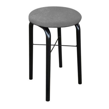 Imagem de Puff Manu Suede Grafite D`Rossi