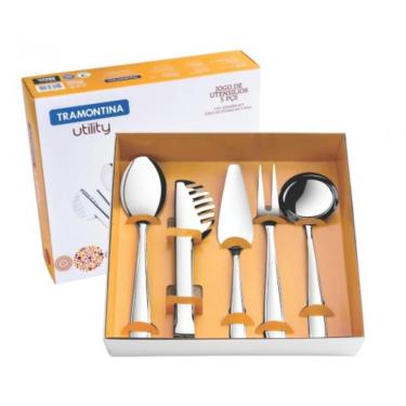 Imagem de Jogo Utensílios Aço Inox 5pçs Utility Tramontina