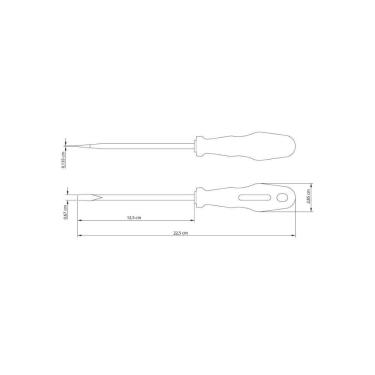 Imagem de Chave de Fenda Tramontina Yellow com Ponta Chata 1/4 x 5``