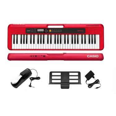 Imagem de Teclado Casio Casiotone CT-S200 rd Com Pedal Sustain Kit