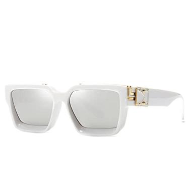 Imagem de Óculos de sol quadrados superdimensionados femininos de luxo masculinos óculos de sol vintage designer uv400 retro óculos com estojo, 1165 C15