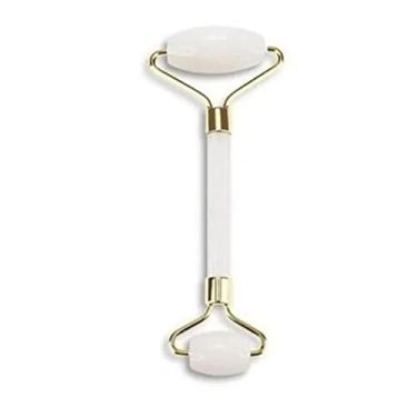 Imagem de Massageador Facial Pedra De Jade Rolo Anti Rugas Cor:Branco