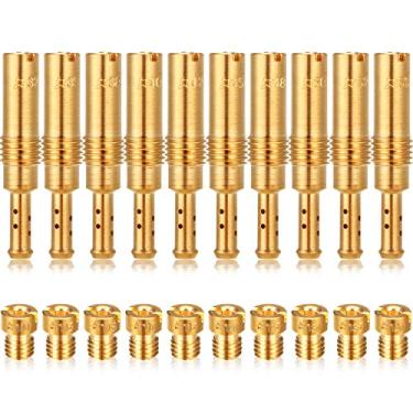 Imagem de Kit principal de 20 peças de carburador, inclui 10 peças de carburador principal e 10 peças de jato de travesseiro lento para PWK Keihin OKO CVK PWM