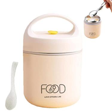 Imagem de Garrafa térmica para comida quente empilhável,almoço a vácuo paredupla 2 camadas para crianças e adultos | Armazenamento almoço à prova vazamento aço Nanyaciv