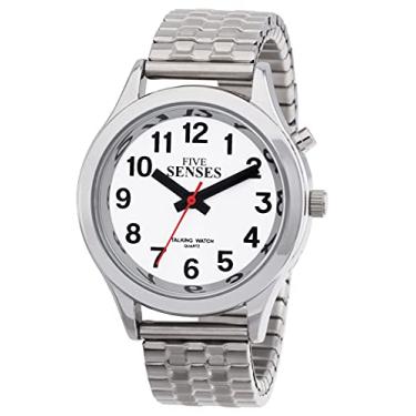 Imagem de Relógio Falante Inglês para Mulheres Seniores Falando com Dia-Data Alarme Alarme Alarme Visualmente Impareado por Five Senses1156