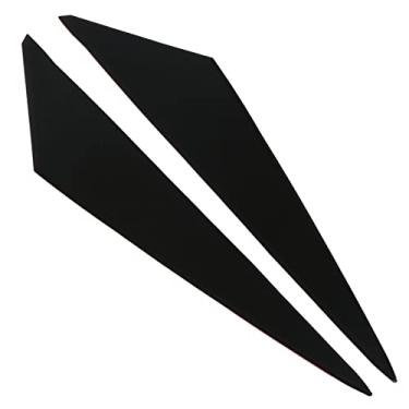 Imagem de Capa de decalque de sobreposição de pálpebra de farol, adesivo de decoração de tampa de olho de sobrancelha, 2 peças de farol de sobrancelha preta protetora fácil de limpar para X1 E84 2009‑2014