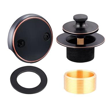 Imagem de Conjunto de kit de conversão de ralo para banheira, kit de drenagem para banheira de elevação, de construção de latão (bronze polido a óleo)