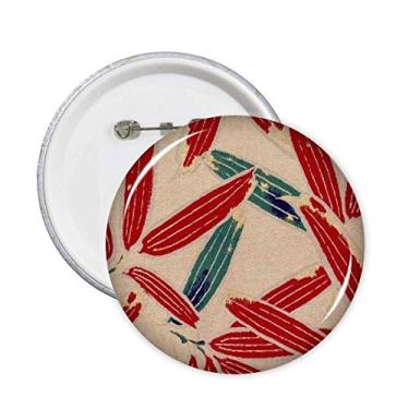 Imagem de Emblema japonês Ukiyoe vermelho azul padrão alfinetes crachá botão decoração acessório 5 peças