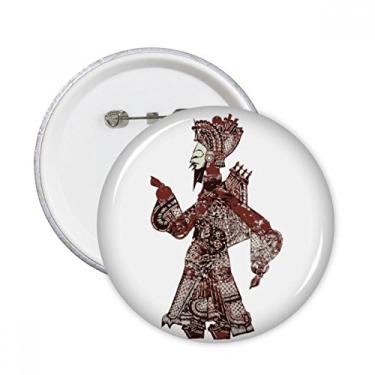Imagem de Emblema tradicional Shadow Play Man Walk com alfinetes redondos para decoração 5 peças