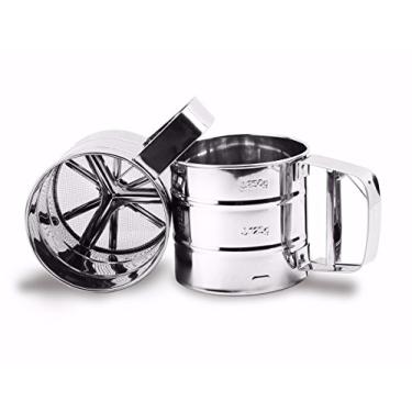 Imagem de Polvilhador Aço Inoxidável C/ Mecanismo Peneira Manual Bolo