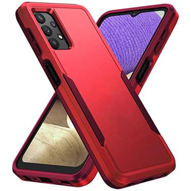 Imagem de Capa de armadura de proteção de camada dupla para Samsung Galaxy A53 A33 A73 5G A52S S22 Ultra S21 FE S20 Plus A52 A72 A32 A12 A13 Capa, vermelho, para Galaxy A73 5G
