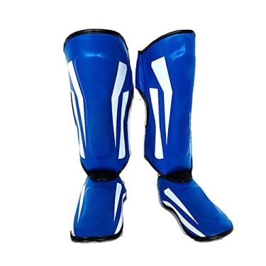 Imagem de Chusui Caneleiras de artes marciais PU Couro Perna Protetor de pés engrossar Almofadas protetoras para Kickboxing MMA Training Sparring Equipment