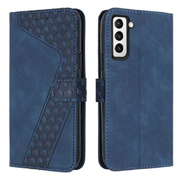 Imagem de Capa de couro flip para Samsung Galaxy S22 S21 S20 FE S10 S9 S8 Plus Ultra S7 Carteira Slot para cartões Bolsa para telefone Capa antichoque, azul, para Galaxy S7